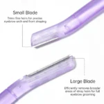 2+1 Safety Straight Handle Brow Razors Kit- BMS-185 - Image 2