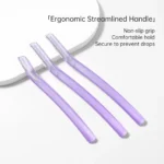 2+1 Safety Straight Handle Brow Razors Kit- BMS-185 - Image 4