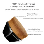 2 + 1 Blending Sponge Plus Powder Brush-Base Makeup Kit- BMS-313 - Image 3