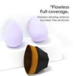 2 + 1 Blending Sponge Plus Powder Brush-Base Makeup Kit- BMS-313 - Image 5