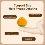 Veggie Collection Mini Mushroom Cushion Puff 4pcs (Carrot) - Image 2